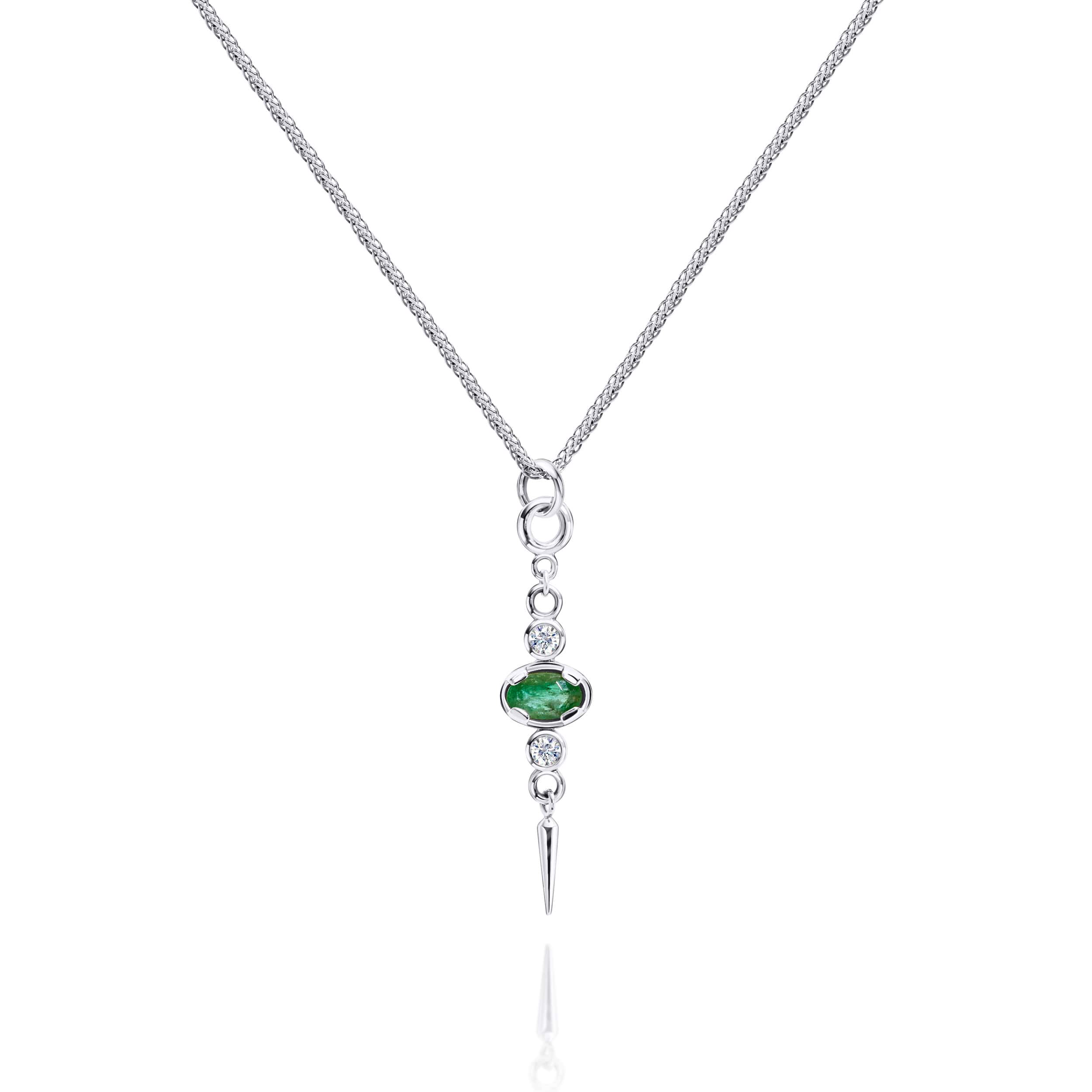 שרשרת רז אמרלד זהב לבן