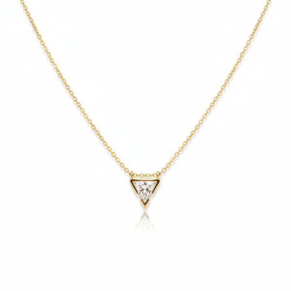 שרשרת משולש יהלום מזהב 14 קראט