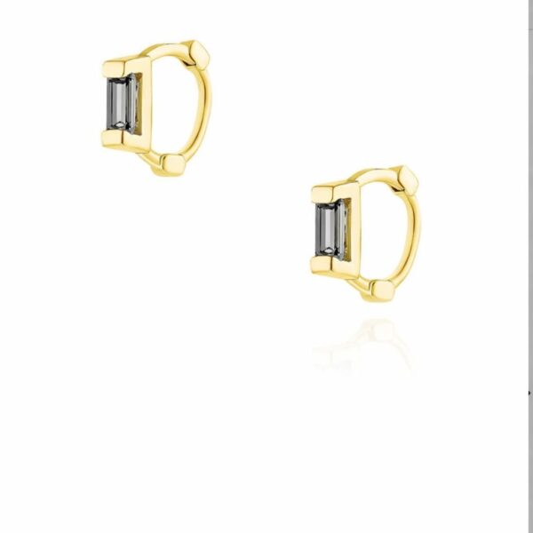 חישוק בגט עשוי זהב 14 קראט ויהלום מלח פלפל