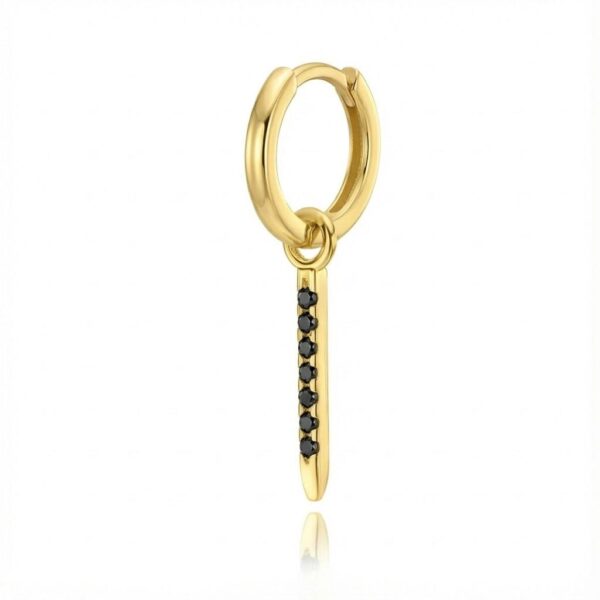 חישוק חלק תליון נטיף מזהב 14 קראט