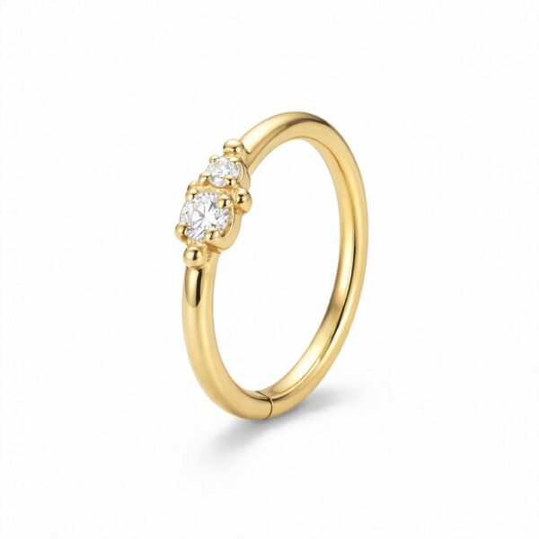 חישוק קונץ מירל מזהב 14 קראט ויהלומים